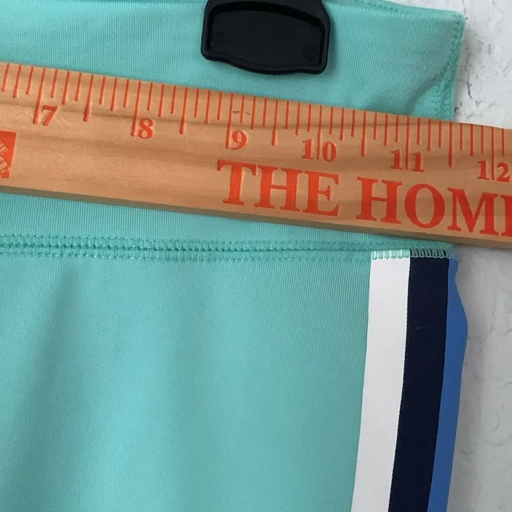 Gap Girls Aqua Leggings with Blue White Stripes Size XL